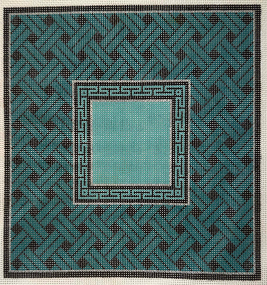 Teal Tiles and Greek Key Tefillin