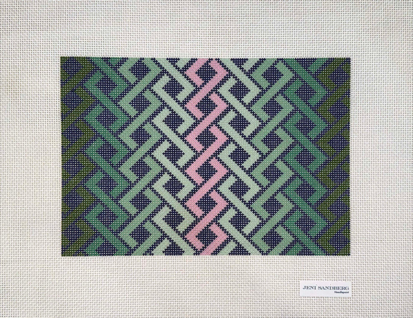 Hicks Braid Clutch - Pink and Shades of Green by Jeni Sandberg