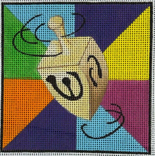 Colorful Spinning Dreidel