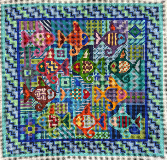 Vintage Canvas - Fish Fish FIsh