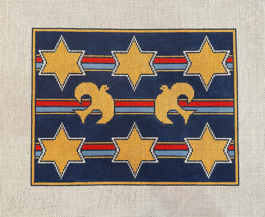 Golden doves and stars tallit