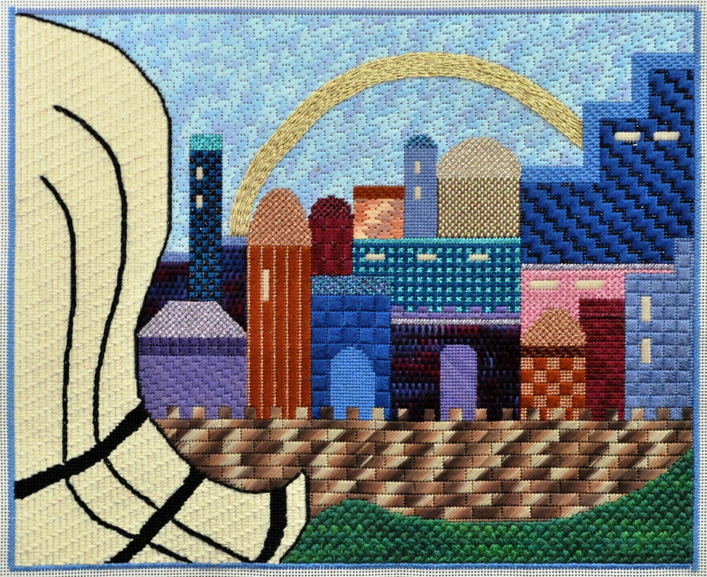 Gone Stitching Jerusalem with Tallit