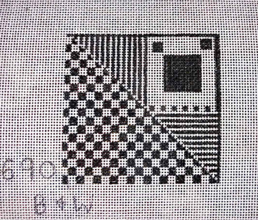 Black and White Geometric Canvas