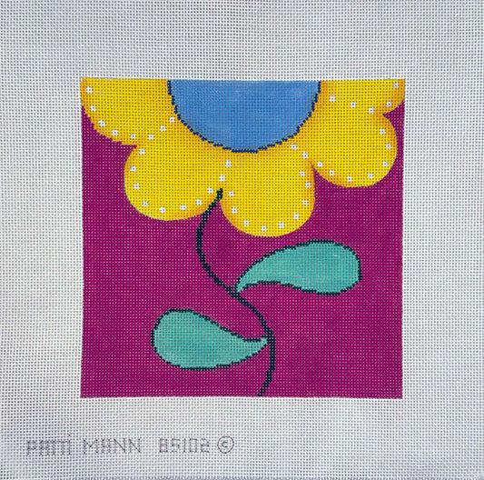 Yellow Flower on Pink by Patti Mann