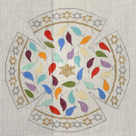 Tree of Life Leaves Kippa - by Susan Roberts