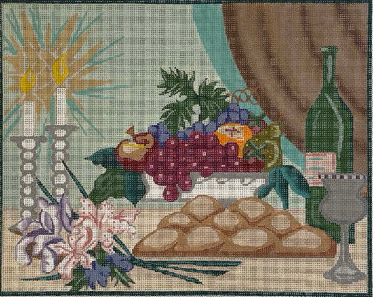 Challah Cover Canvas by Susan Roberts