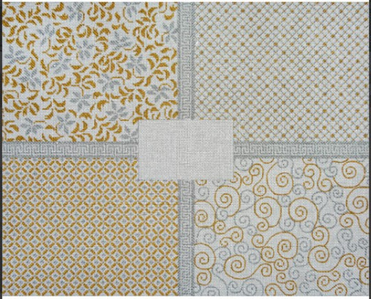 Silver & Gold Elegance Challah Cover by JP