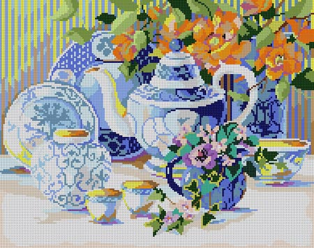 Blue and White Still Life