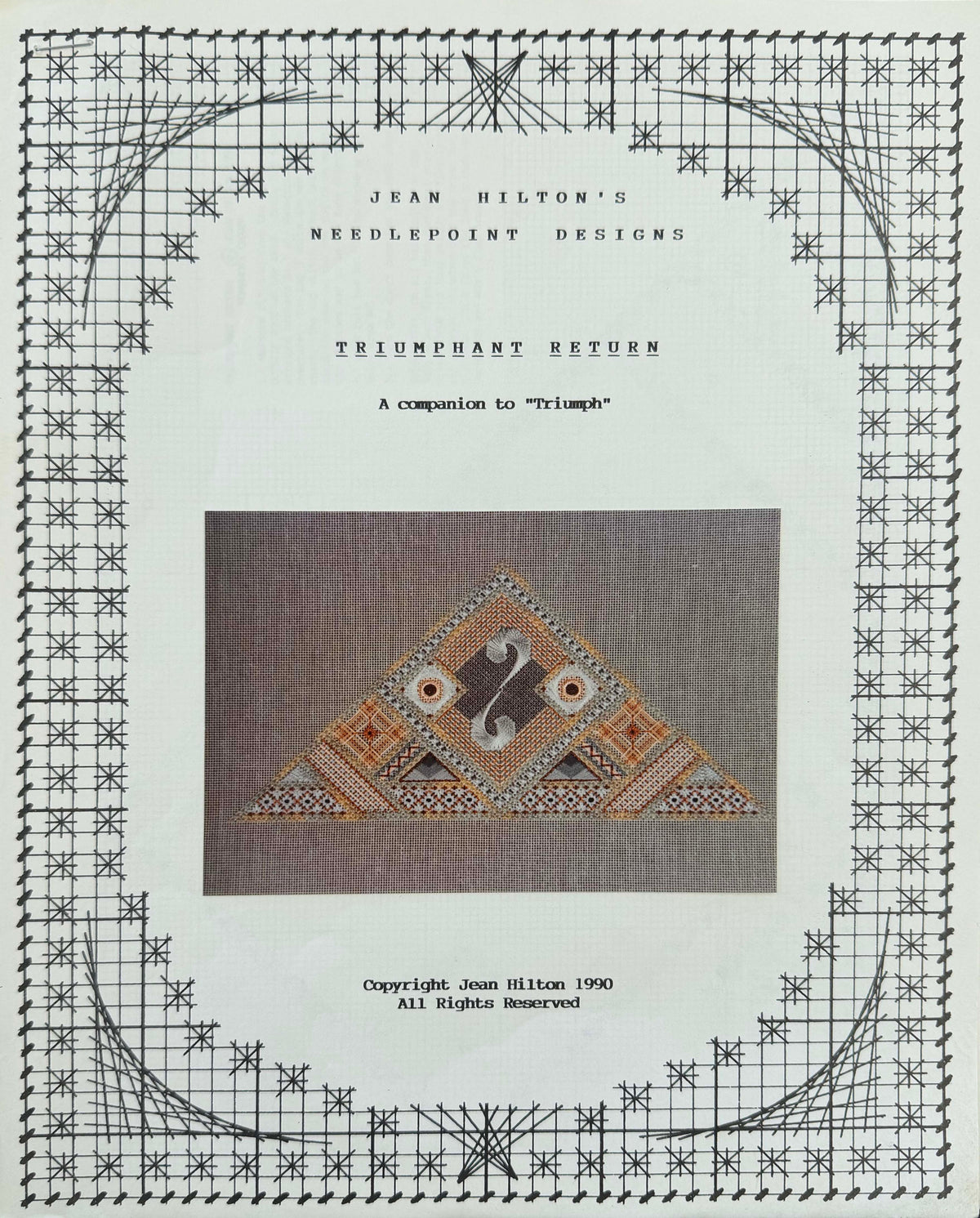 Triumphant Return Stitch Guide by Jean Hilton's Needlepoint Designs