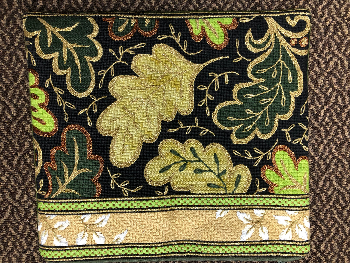 Green Leaf Tallit with stitch guide