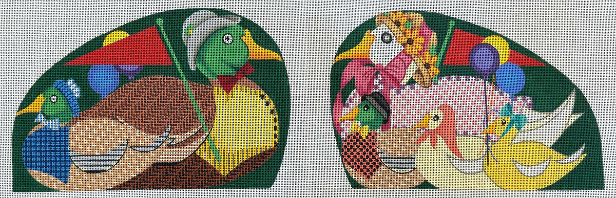 Vintage Canvase - 2 Sided Ducks