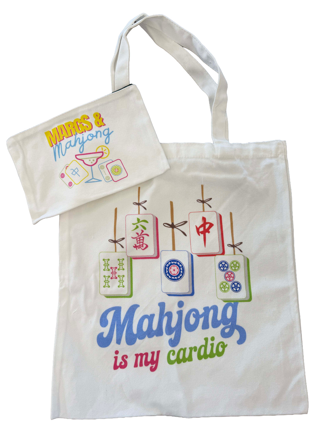 Mah Jongg Project Bag and Matching Pouch