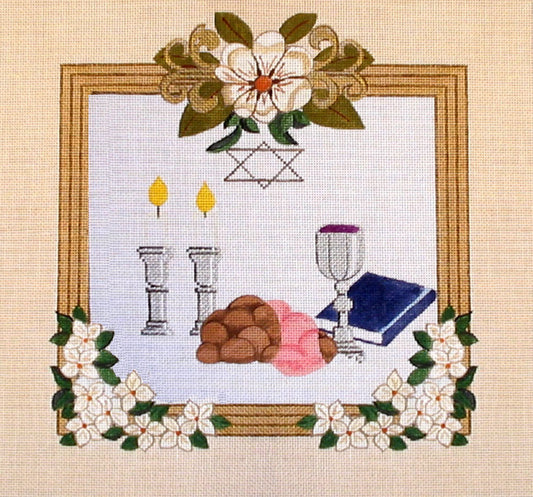 Challah Cover Brown Border