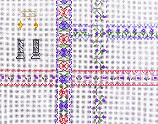 Lace and Ribbon Challah Cover